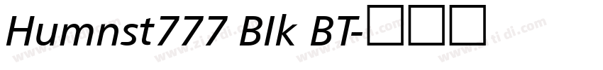 Humnst777 BIk BT字体转换